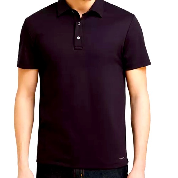 MICHAEL KORS Sleek Slim Fit Polo Shirt, Medium, Midnight Blue, New - Picture 5 of 5